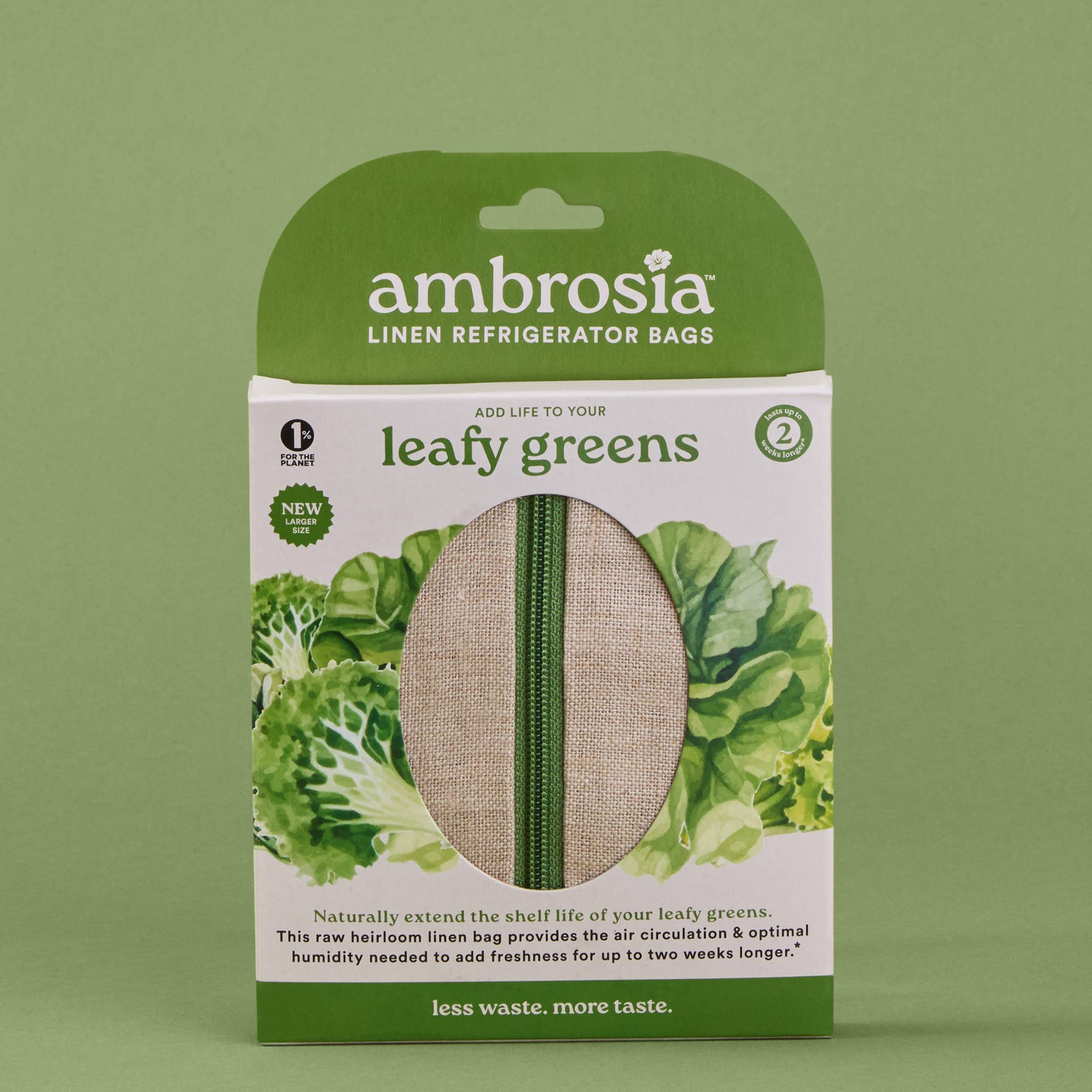 Reusable Leafy Greens Linen Bag by Ambrosia Bag