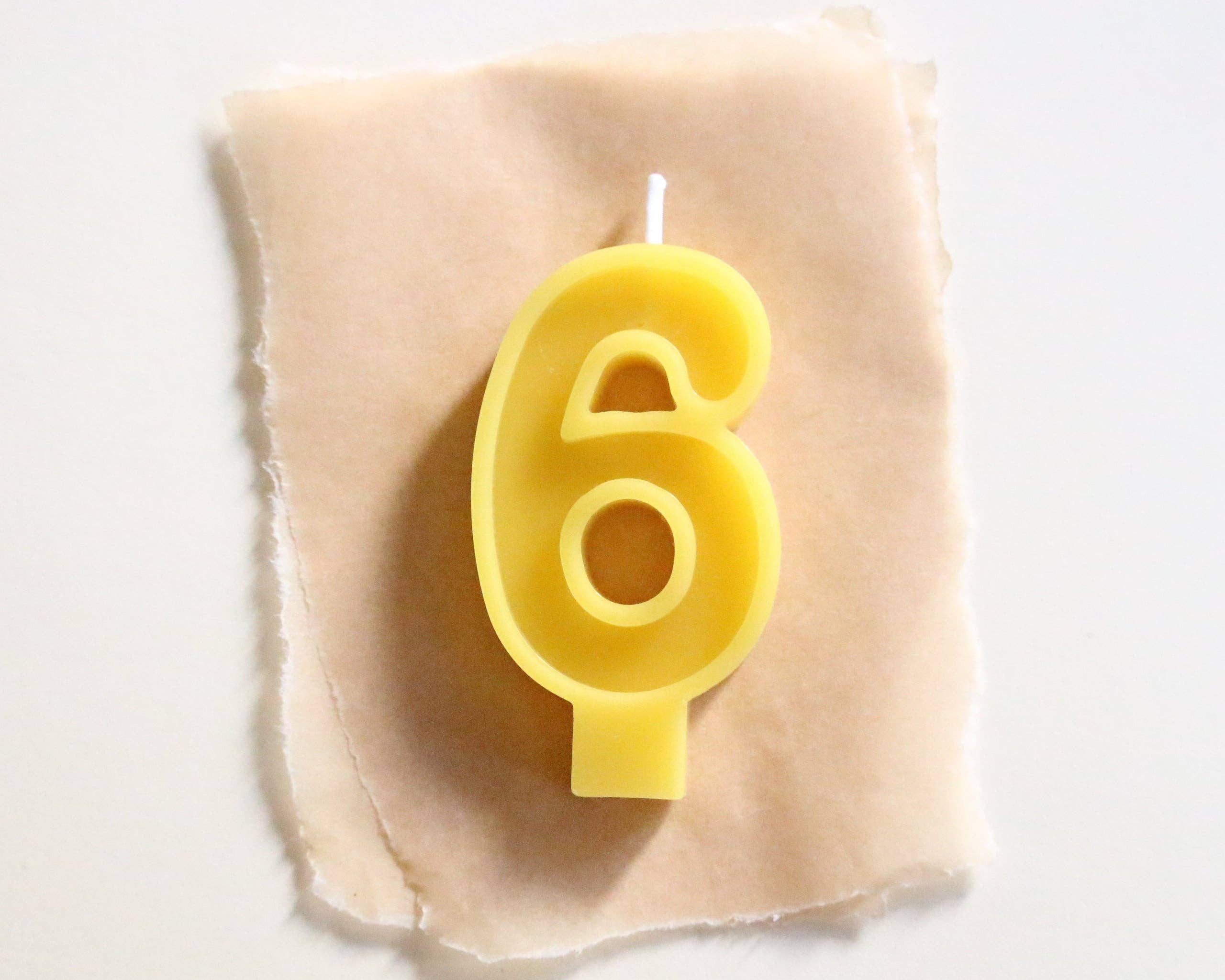 Beeswax Number Birthday Candles by FD Market