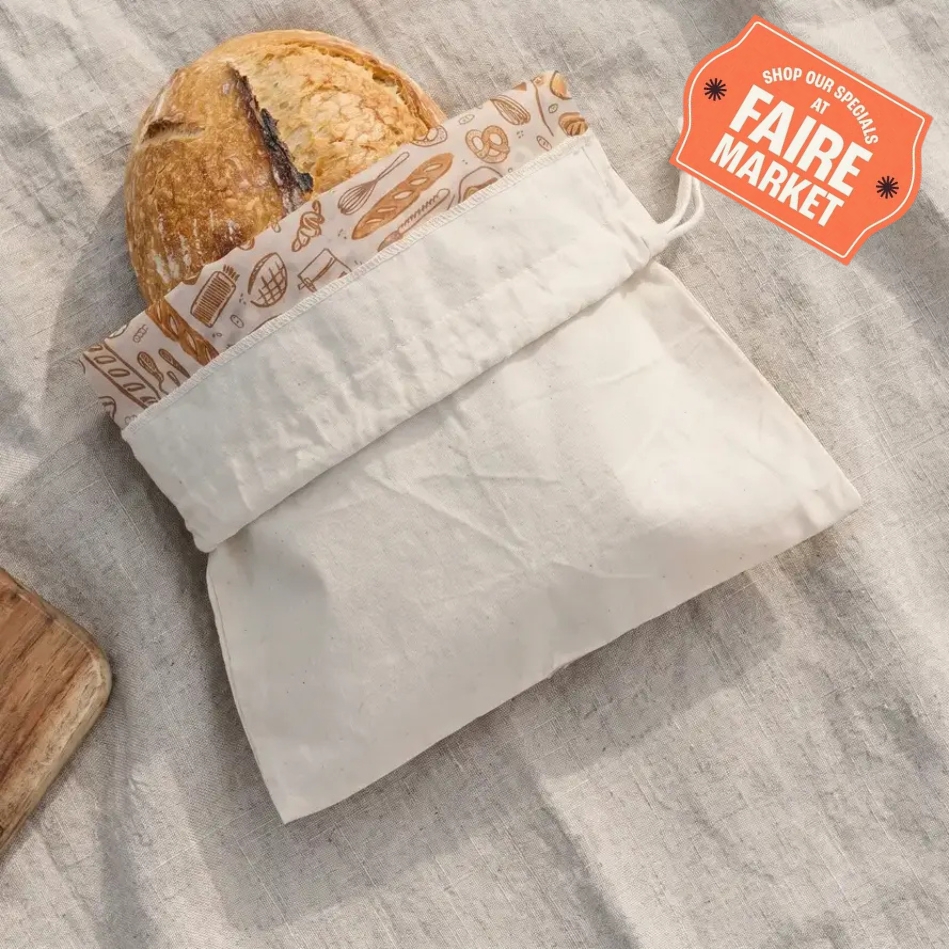 Reusable Beeswax Lined Artisan Bread Bag - Natural by Bee's Wrap