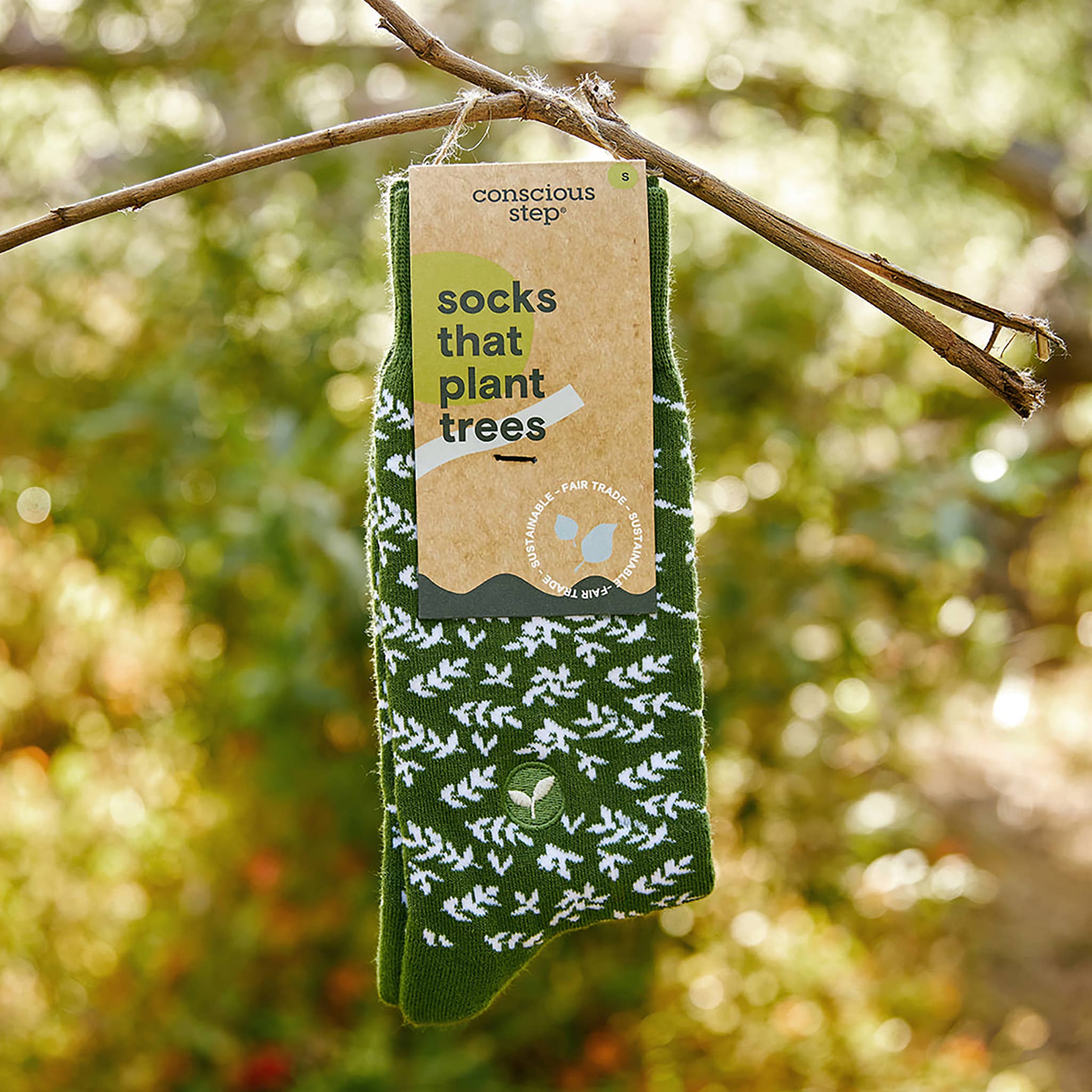 Socks that Plant Trees (Green Branches) by Conscious Step