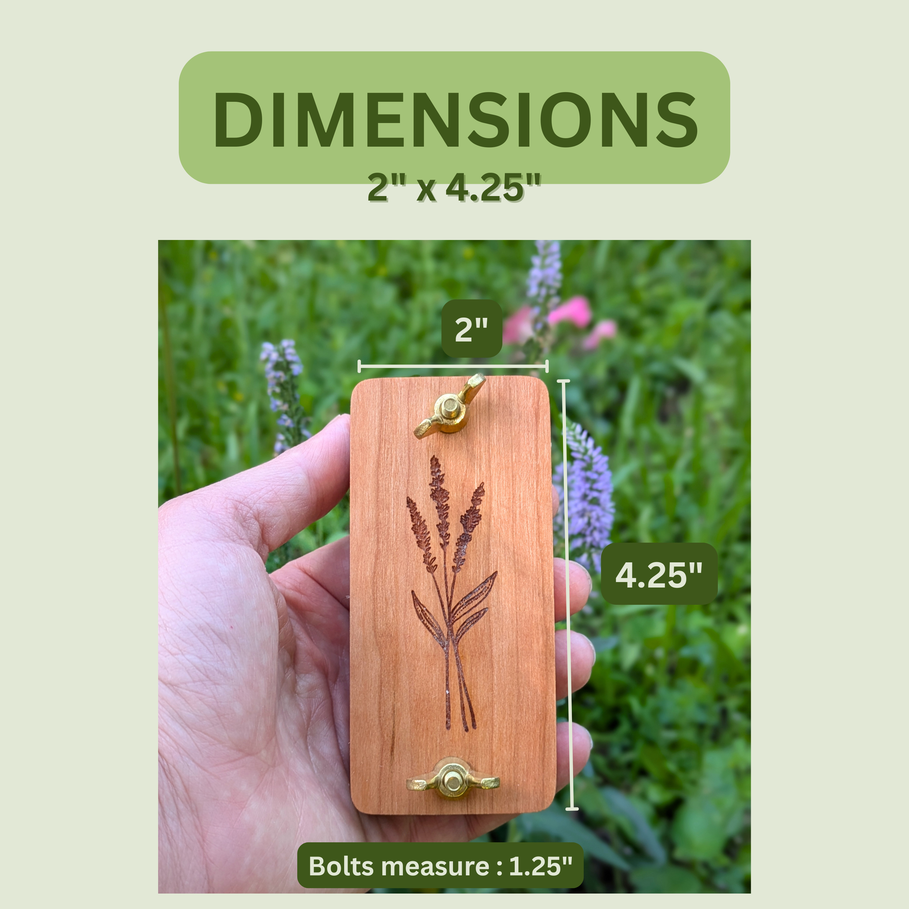 Pocket-Sized Flower Press with Lavender Design