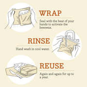 Reusable Beeswax Bread Wrap - Honeycomb Print by Bee's Wrap