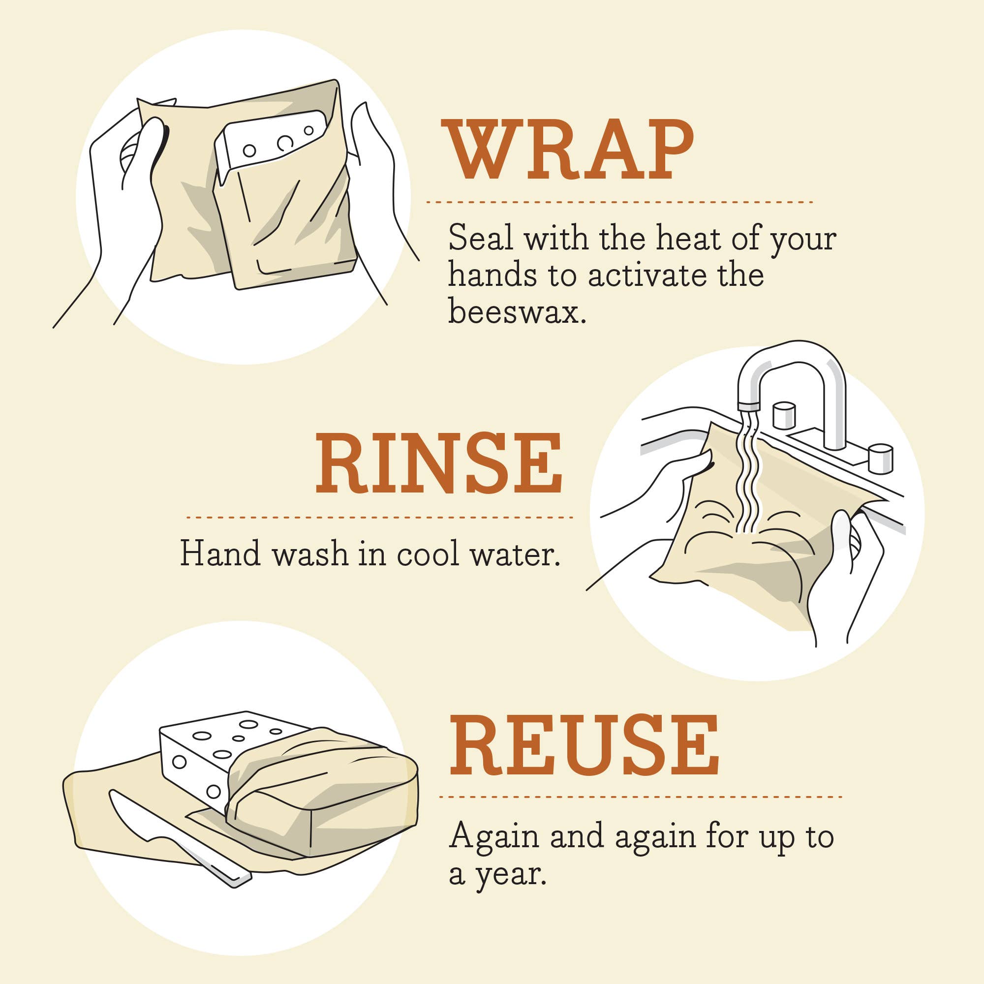 Reusable Beeswax Bread Wrap - Honeycomb Print by Bee's Wrap