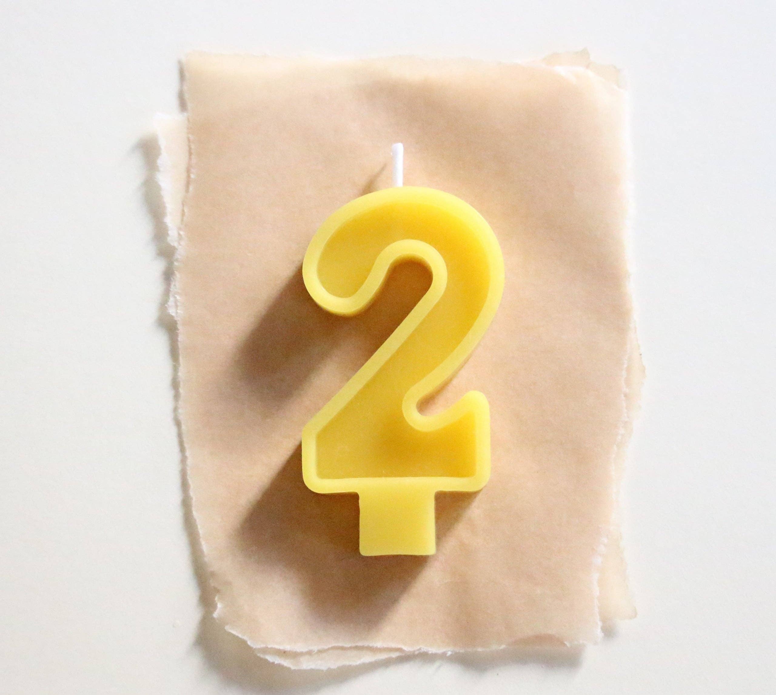 Beeswax Number Birthday Candles by FD Market