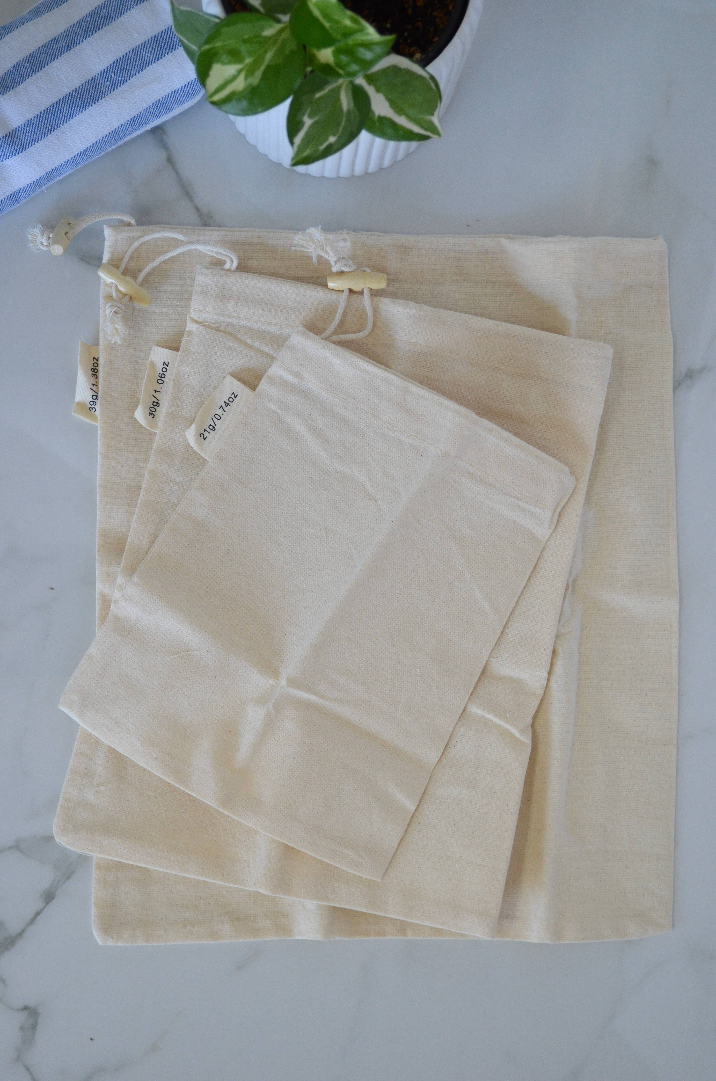 Cotton Muslin Bulk Shopping Bags 3-Pack by Me Mother Earth