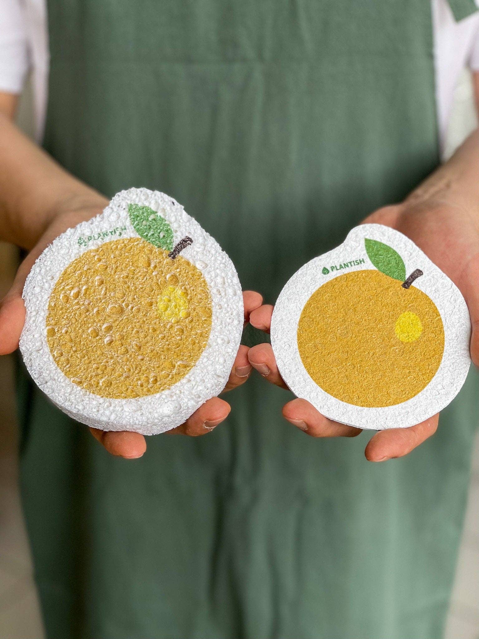 Orange Pop-up Sponge - 100% Cellulose, Plastic-Free by Plantish