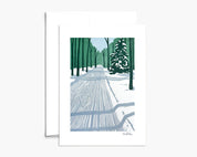 Afternoon Ski Greeting Card by Nan Onkka Prints