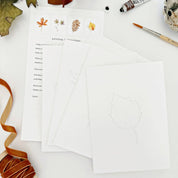 Fall Leaves Paintable Watercolor Notecard Set by emily lex studio