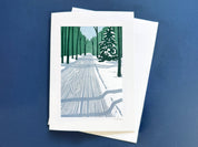 Afternoon Ski Greeting Card by Nan Onkka Prints