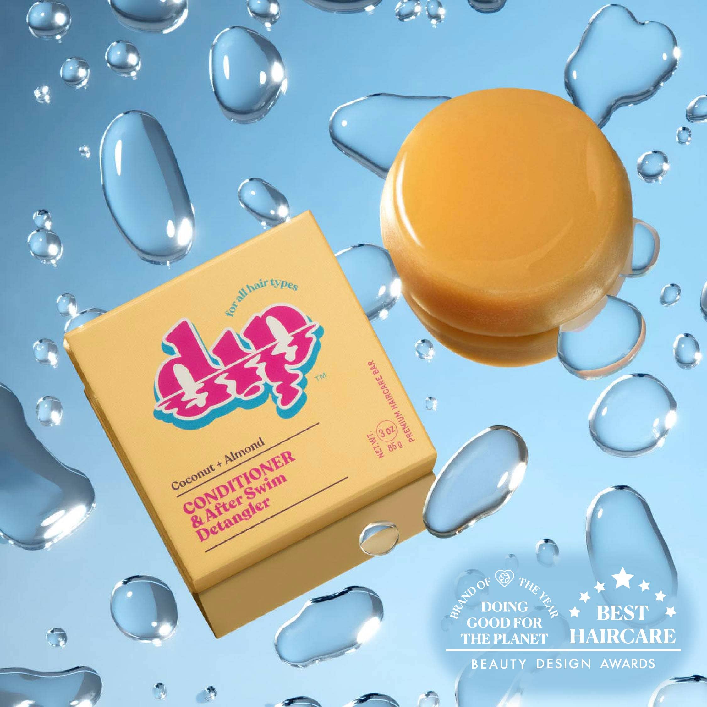 Full-Size Coconut & Almond Conditioner Bar & After Swim Detangler by Dip