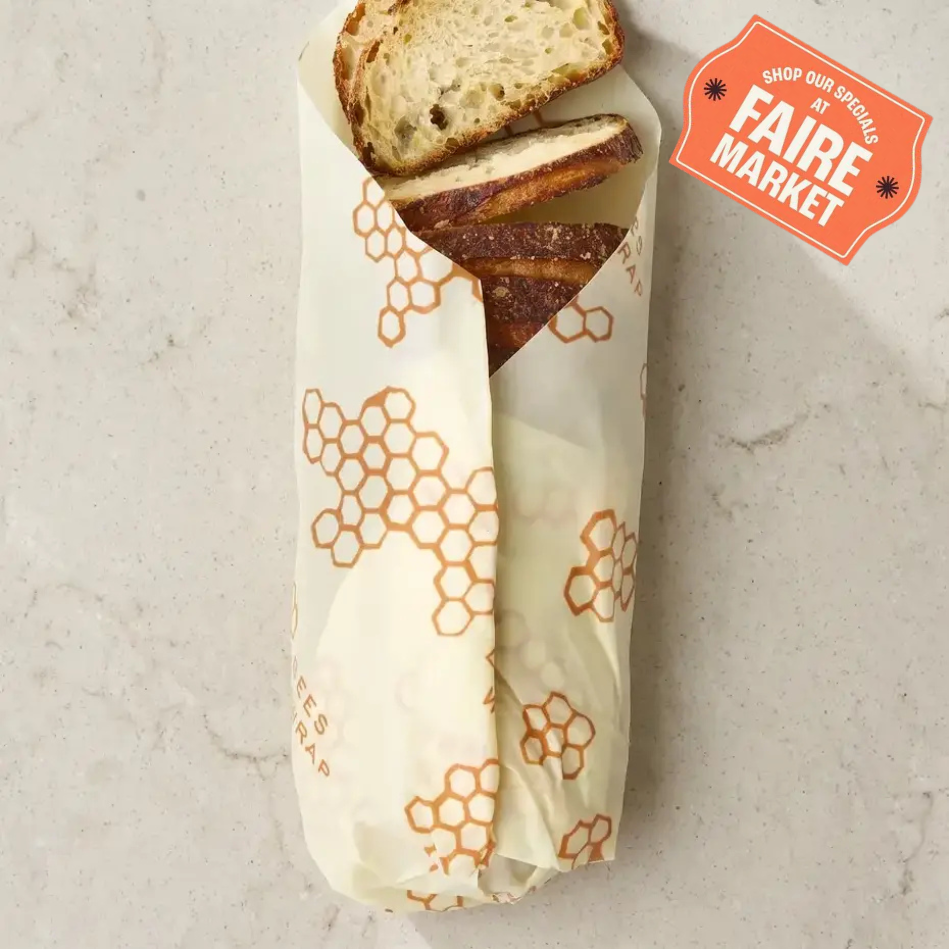 Reusable Beeswax Bread Wrap - Honeycomb Print by Bee's Wrap
