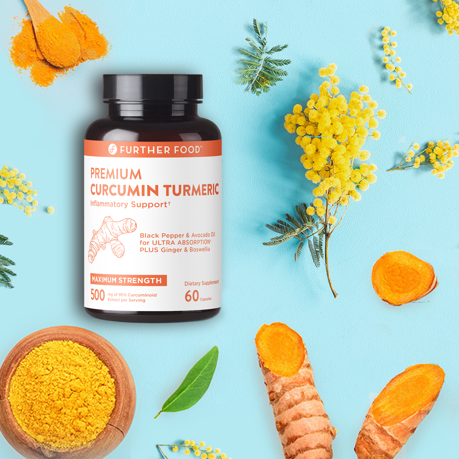Premium Curcumin Turmeric Supplement by Further Food