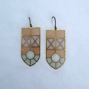 Vertex // stained Glass Resin earrings by Wild Lupine Folkcraft