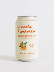 Peach Mint Sparkling Superfruit Tea by Needs & Wants