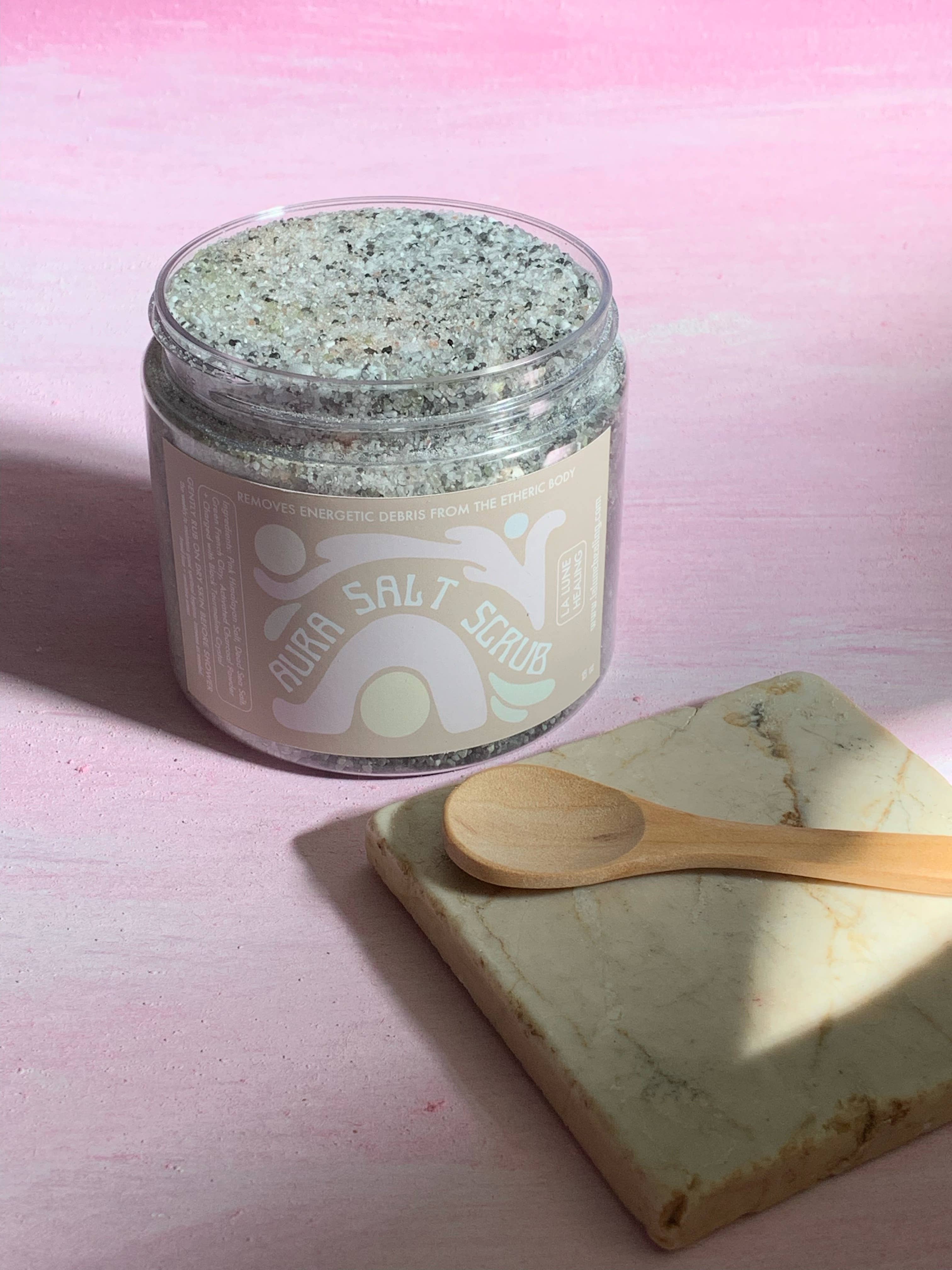 Aura Salt Scrub 16 oz by La Lune Healing