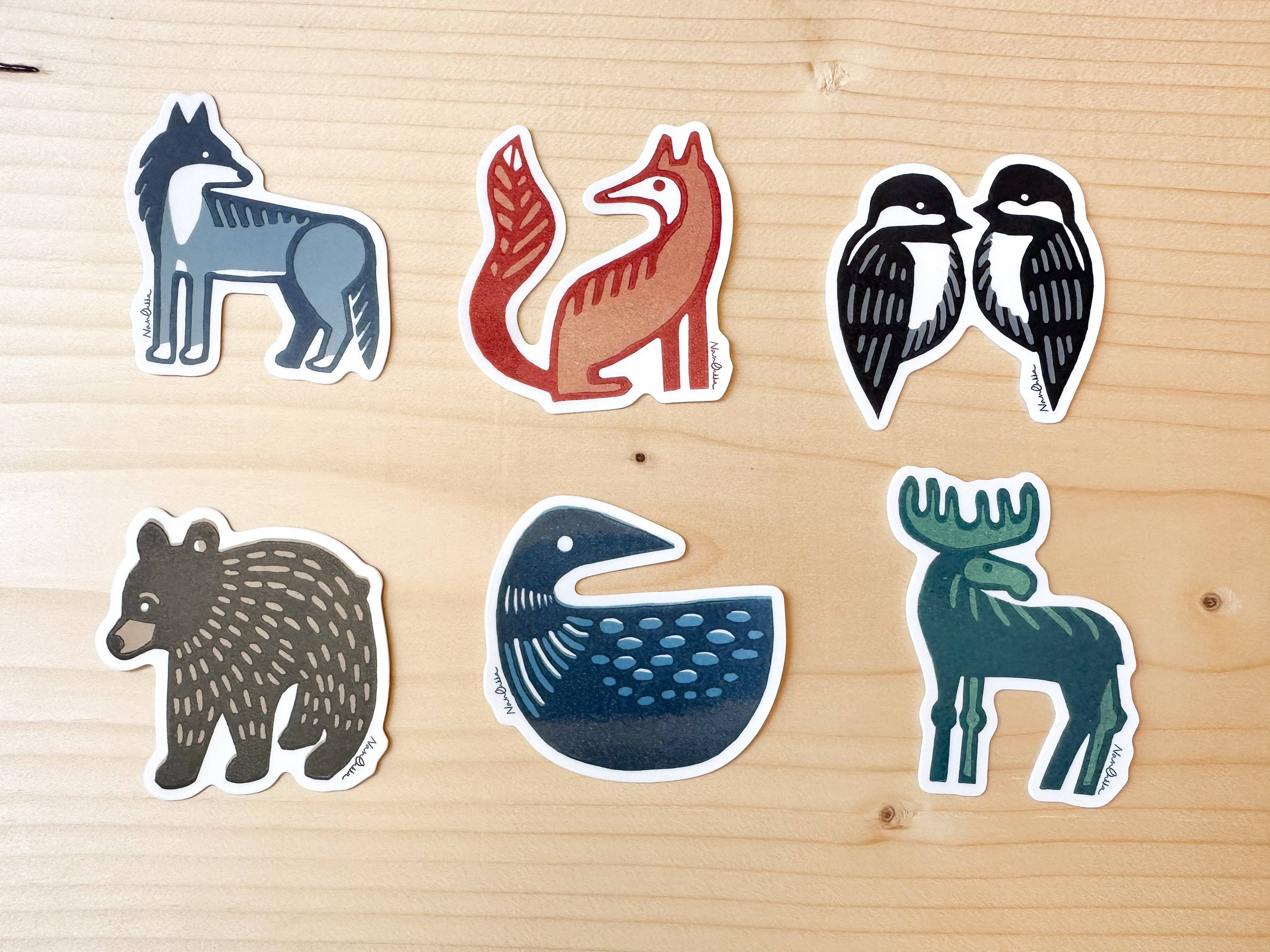 Loon Diecut Sticker by Nan Onkka Prints