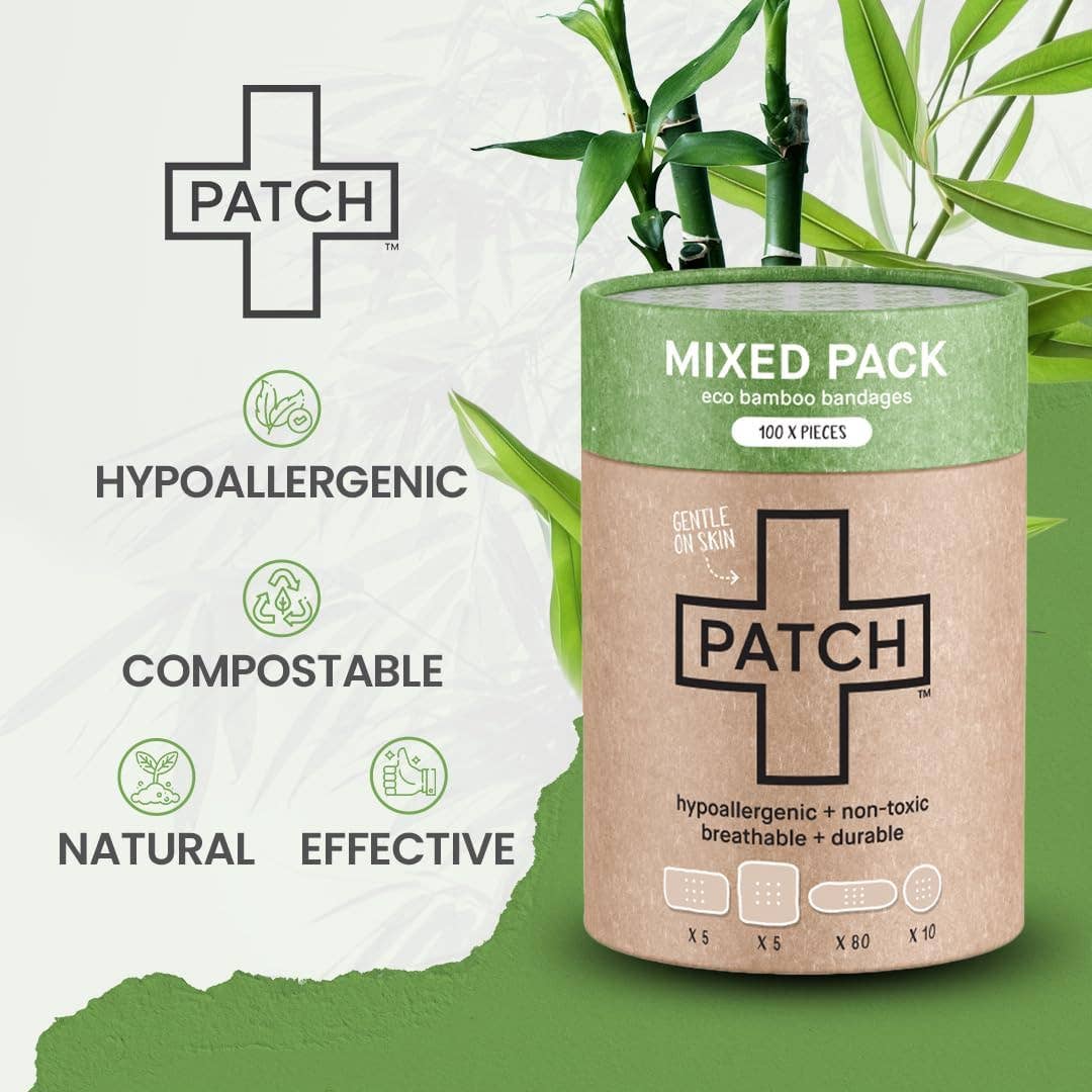 Mixed Pack Bandages, 100 ct by PATCH - Eco First Aid