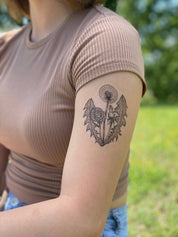 Dandelion Flower Temporary Tattoo by NatureTats