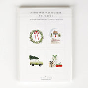 Christmas Cheer Paintable Watercolor Notecard Set by emily lex studio