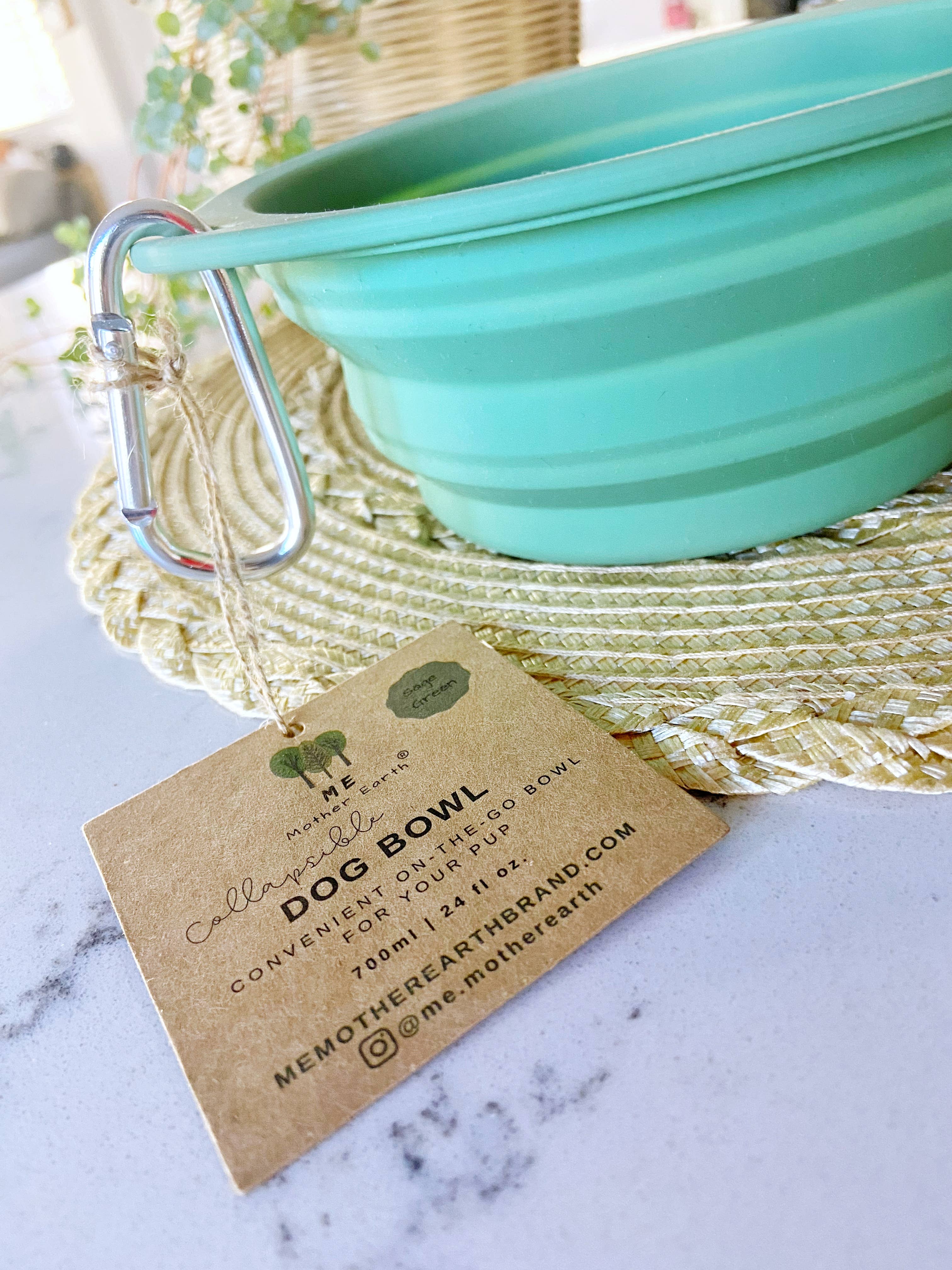 Collapsible Silicone Dog Bowl by Me Mother Earth