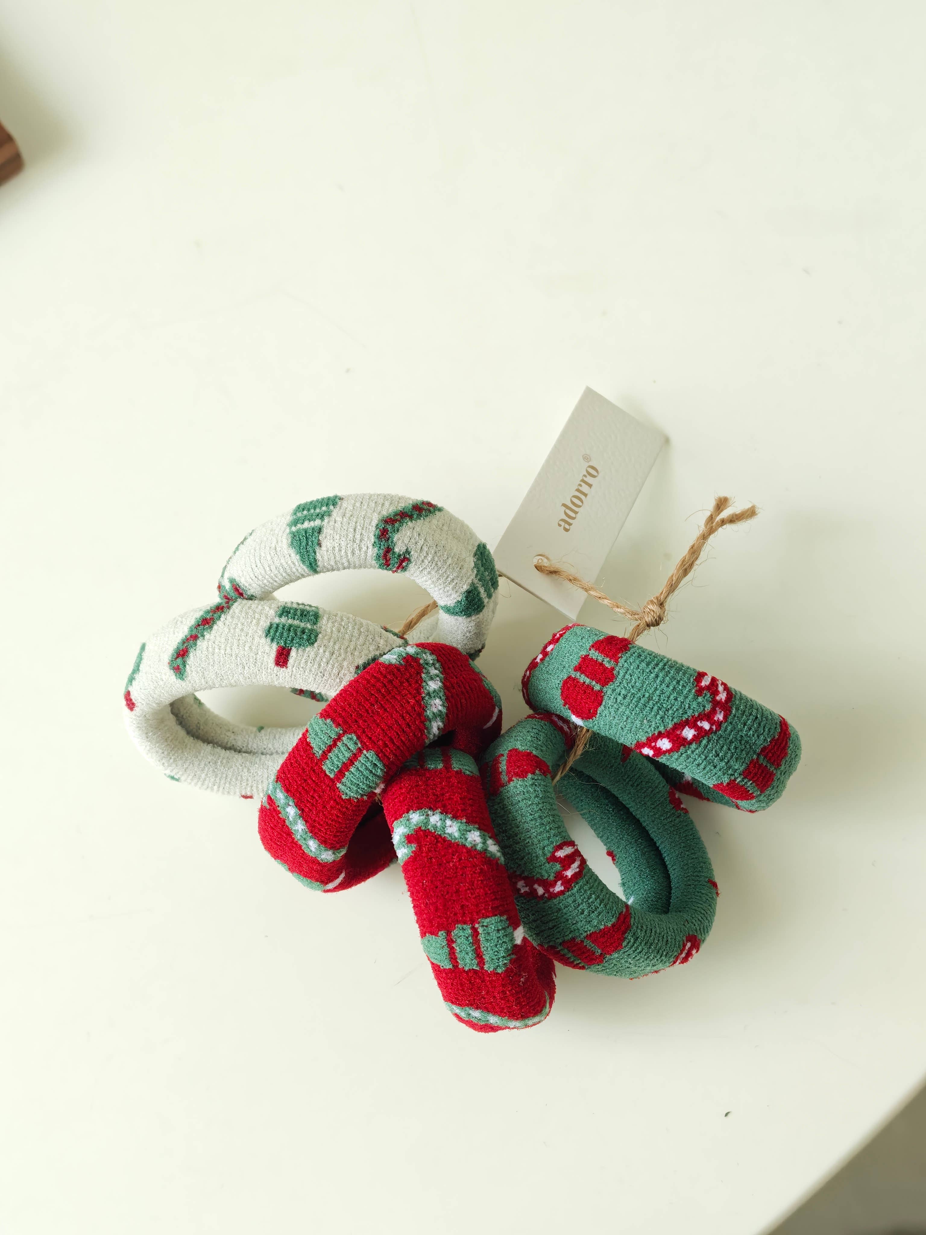 Christmas Seamless Hair Ties (Set of 6) by Adorro