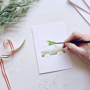 Christmas Cheer Paintable Watercolor Notecard Set by emily lex studio