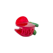 Mini Red Apple Hair Claw Clip by Jenny Lemons