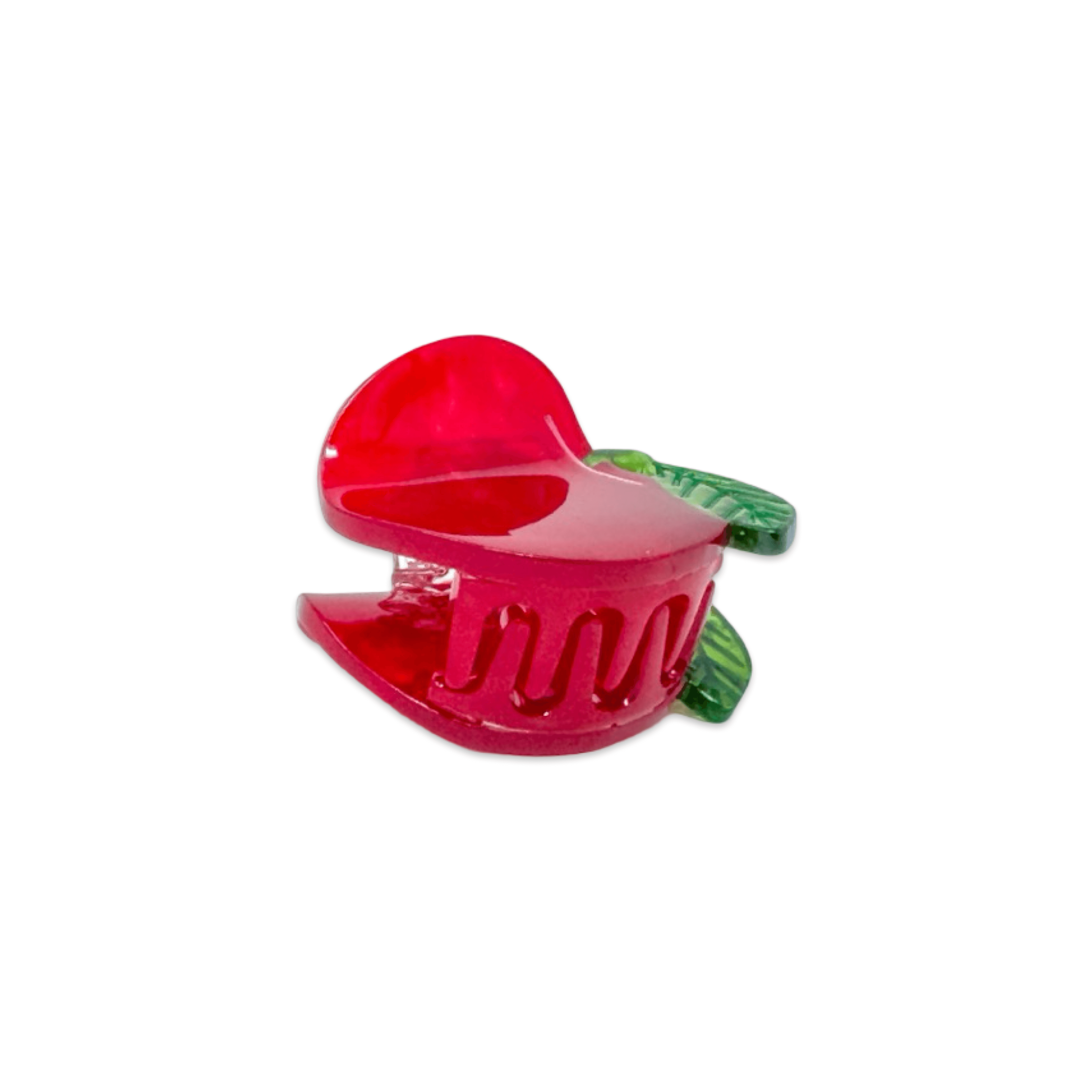 Mini Red Apple Hair Claw Clip by Jenny Lemons