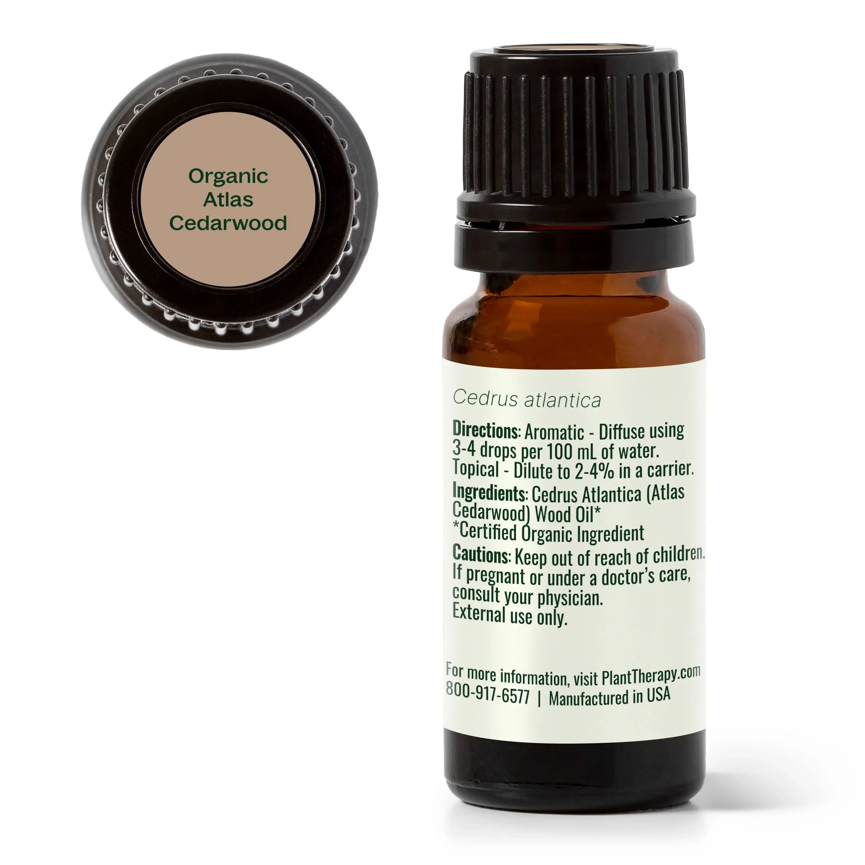 Organic Atlas Cedarwood Essential Oil 10 mL by Plant Therapy