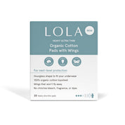 Heavy Organic Cotton Ultra Thin Pads w/ Wings, 20 ct by LOLA