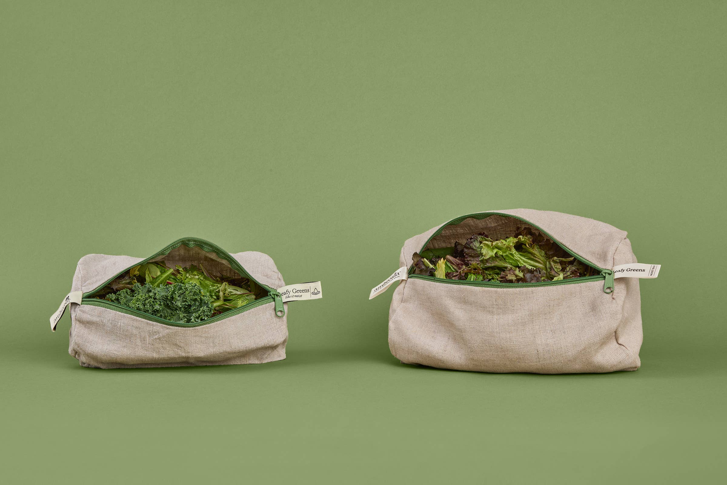 Reusable Leafy Greens Linen Bag by Ambrosia Bag