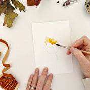 Fall Leaves Paintable Watercolor Notecard Set by emily lex studio
