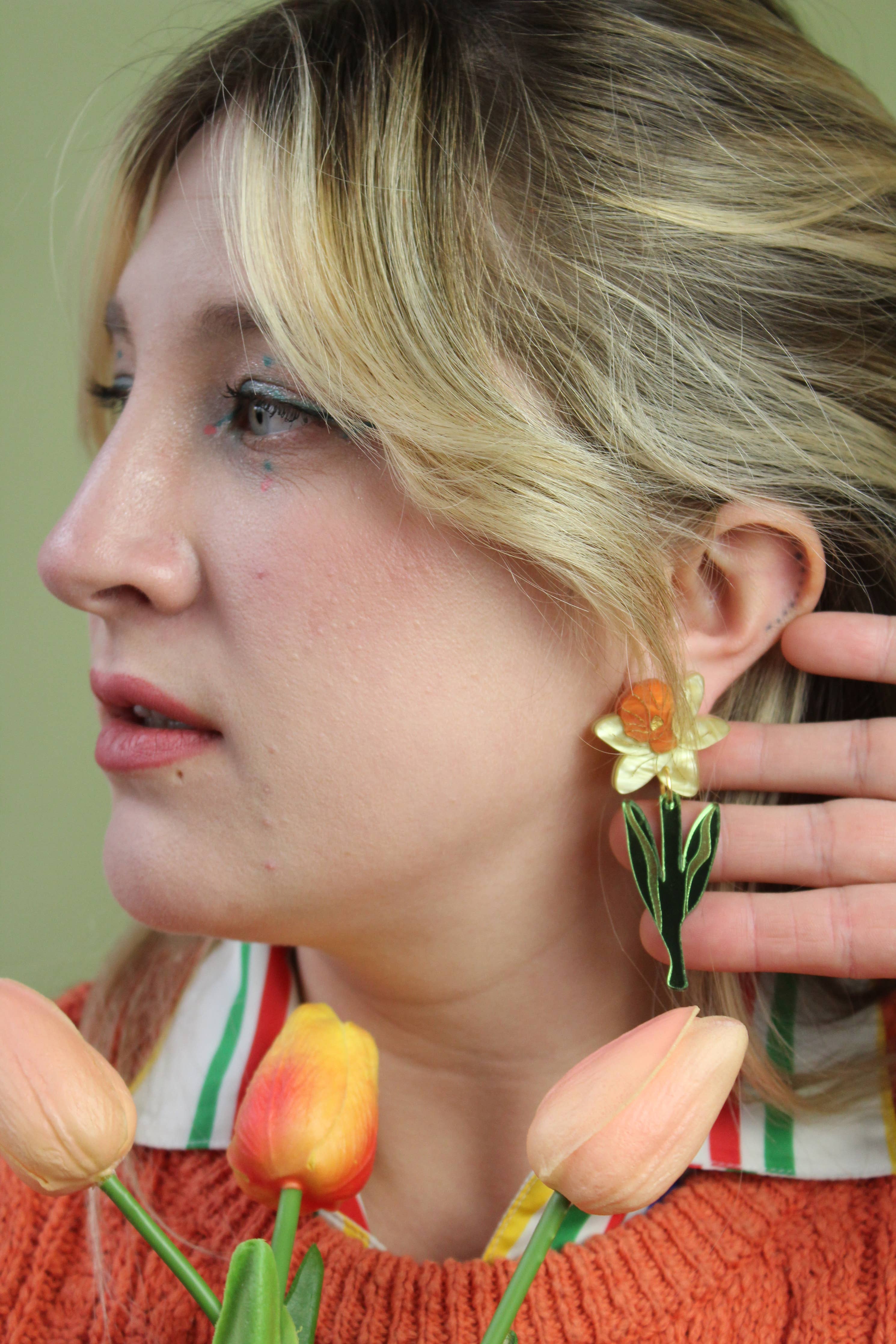 Daffodils Earrings by Not Picasso