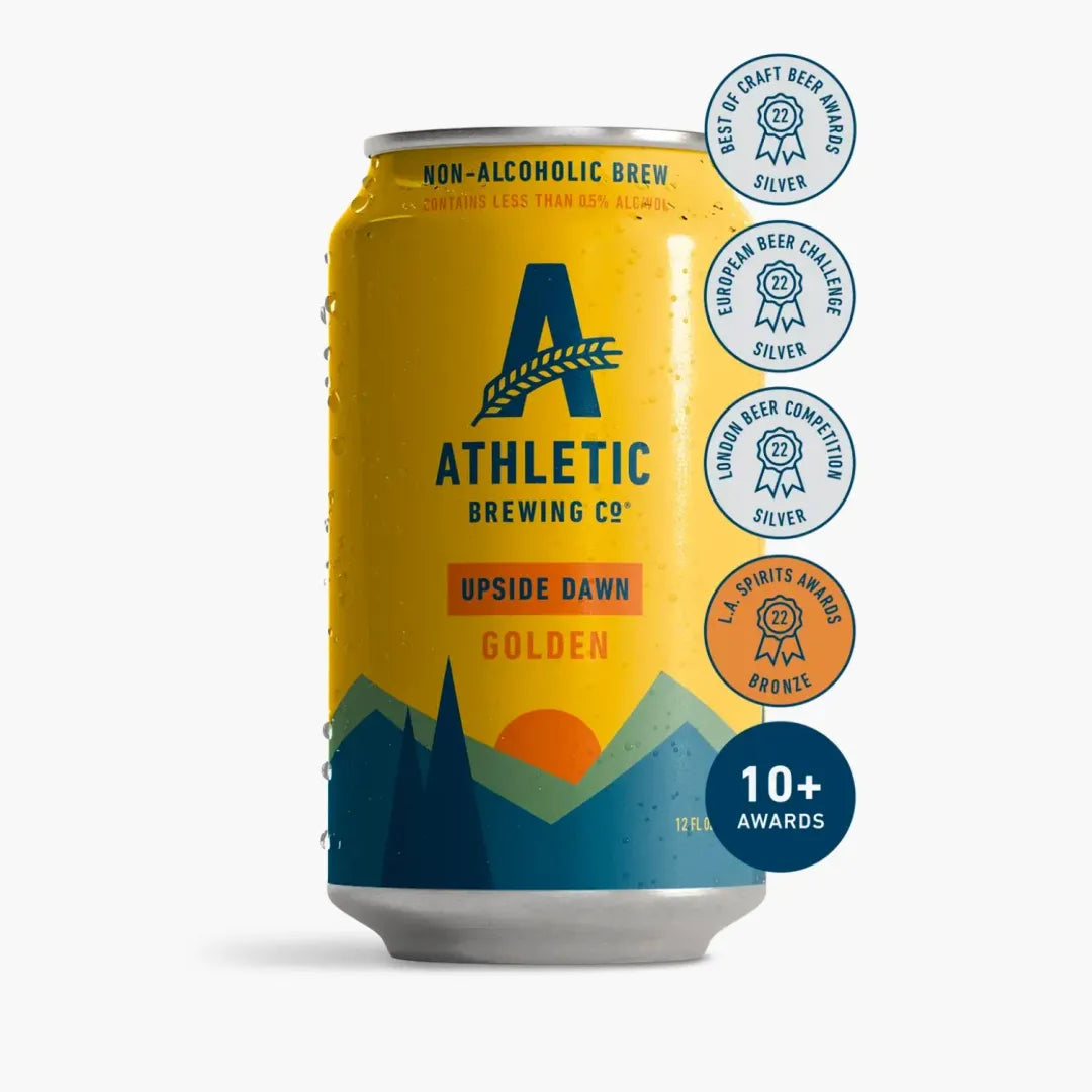 Upside Dawn Golden NA Beer by Athletic Brewing Co.