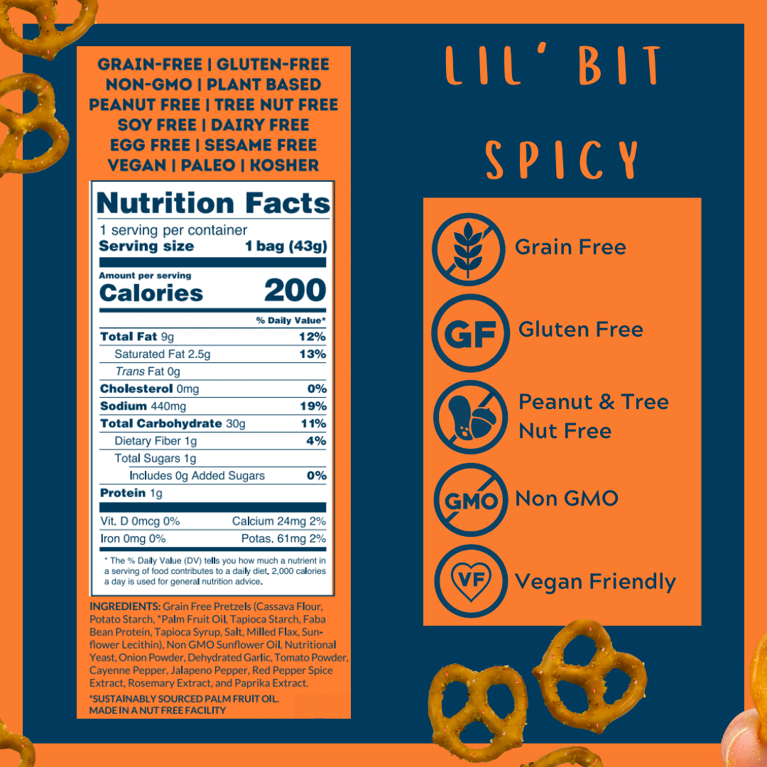 Spicy Grain Free Pretzels 1.5 oz by Savor by Suzie