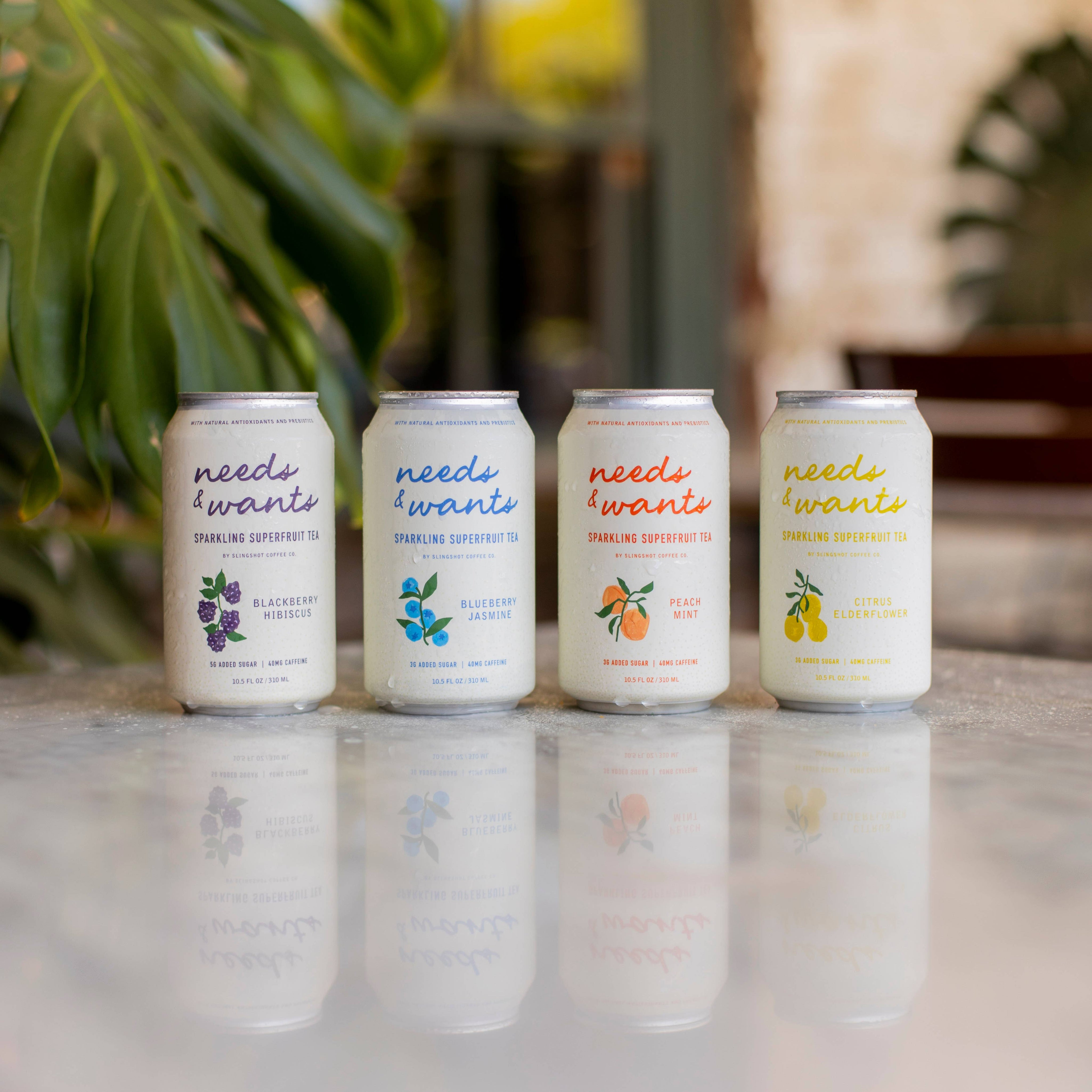 Peach Mint Sparkling Superfruit Tea by Needs & Wants