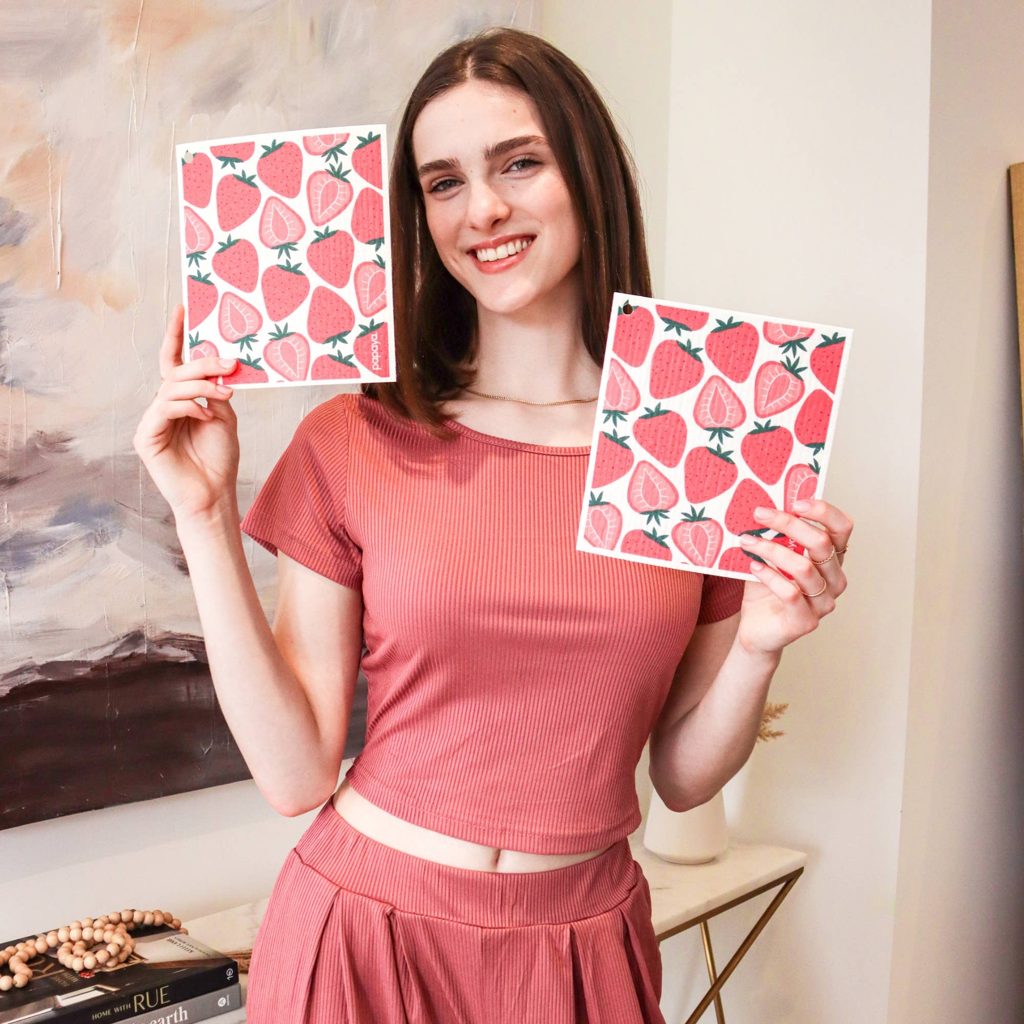 Strawberry Blonde Reusable Paper Towel by Papaya Reusables