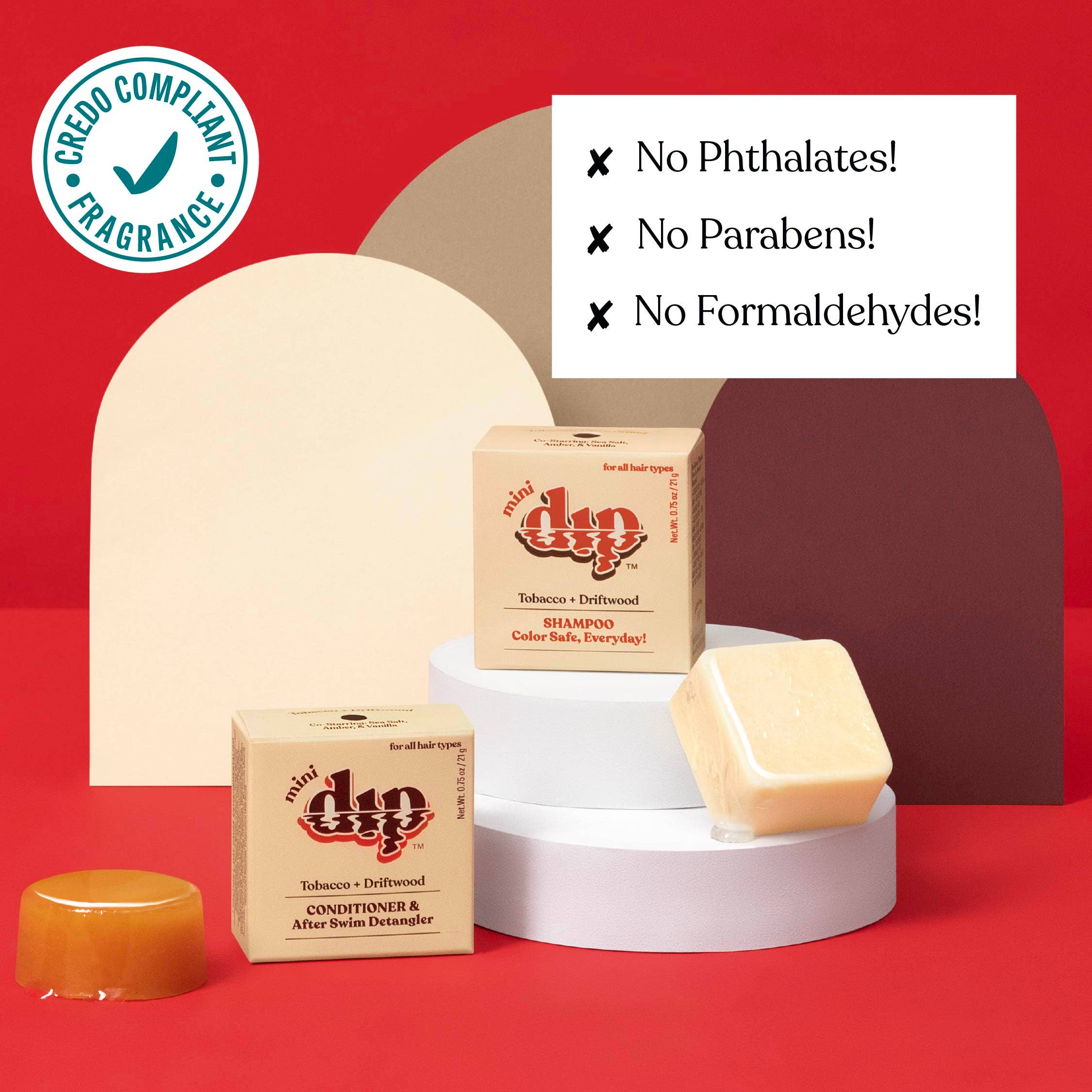 Mini Tobacco & Driftwood Shampoo Bar: Color Safe, Everyday by Dip