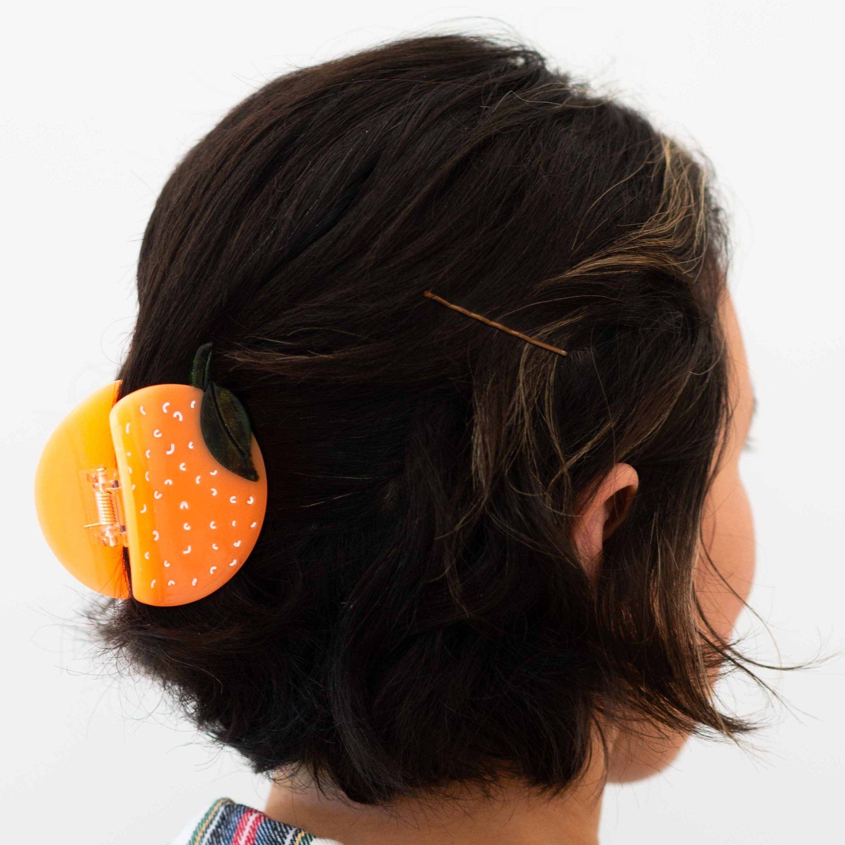 Midi Orange Hair Claw Clip by Jenny Lemons