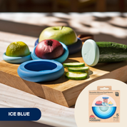 Ice Blue Reusable Silicone Food Savers (Set of 5) by Food Huggers
