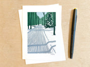 Afternoon Ski Greeting Card by Nan Onkka Prints