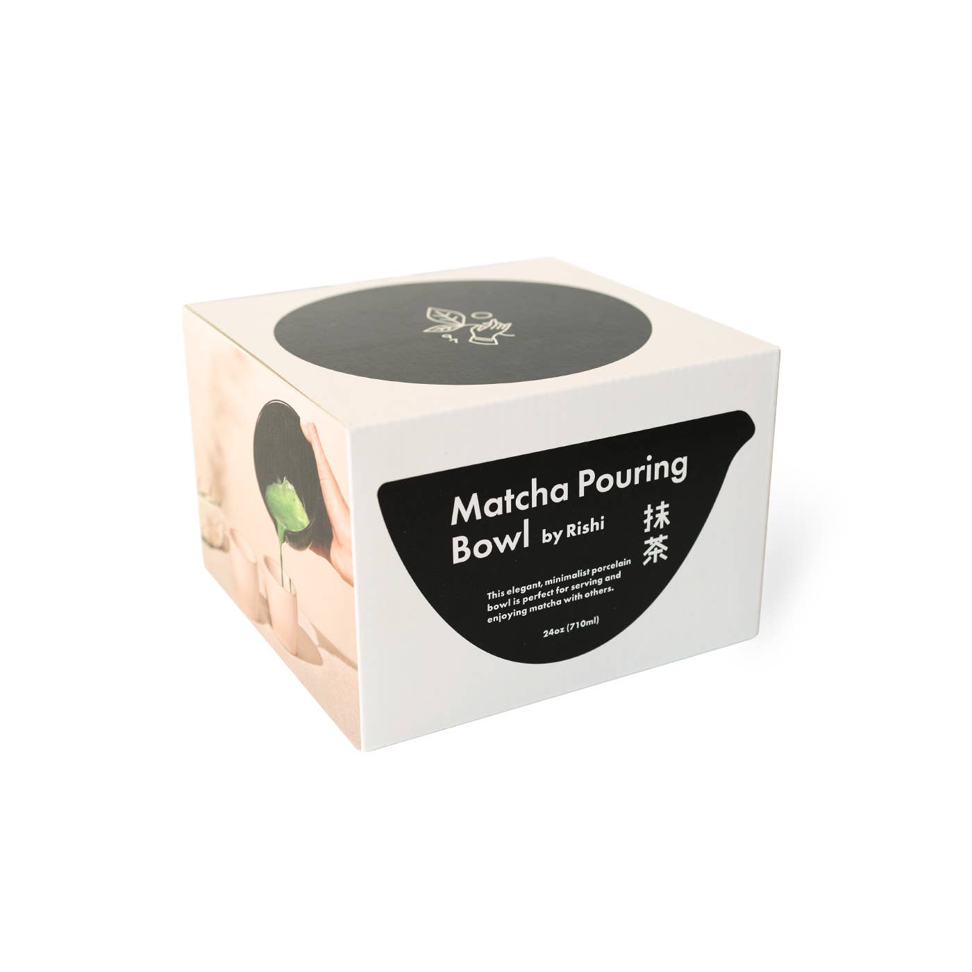 Matcha Pouring Bowl, Black Porcelain by Rishi Tea & Botanicals