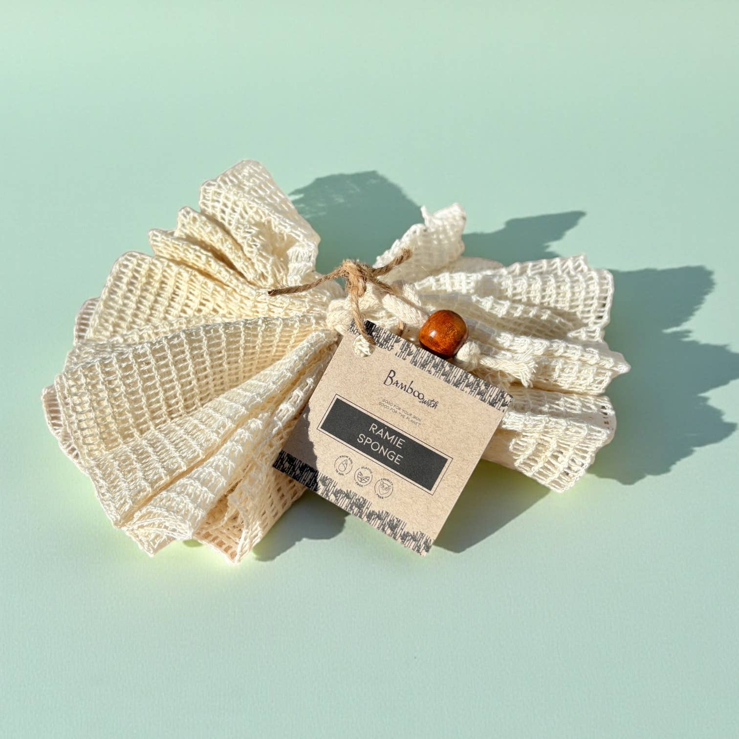 Shower Pouf | Ramie Exfoliating Sponge by Bamboo Switch