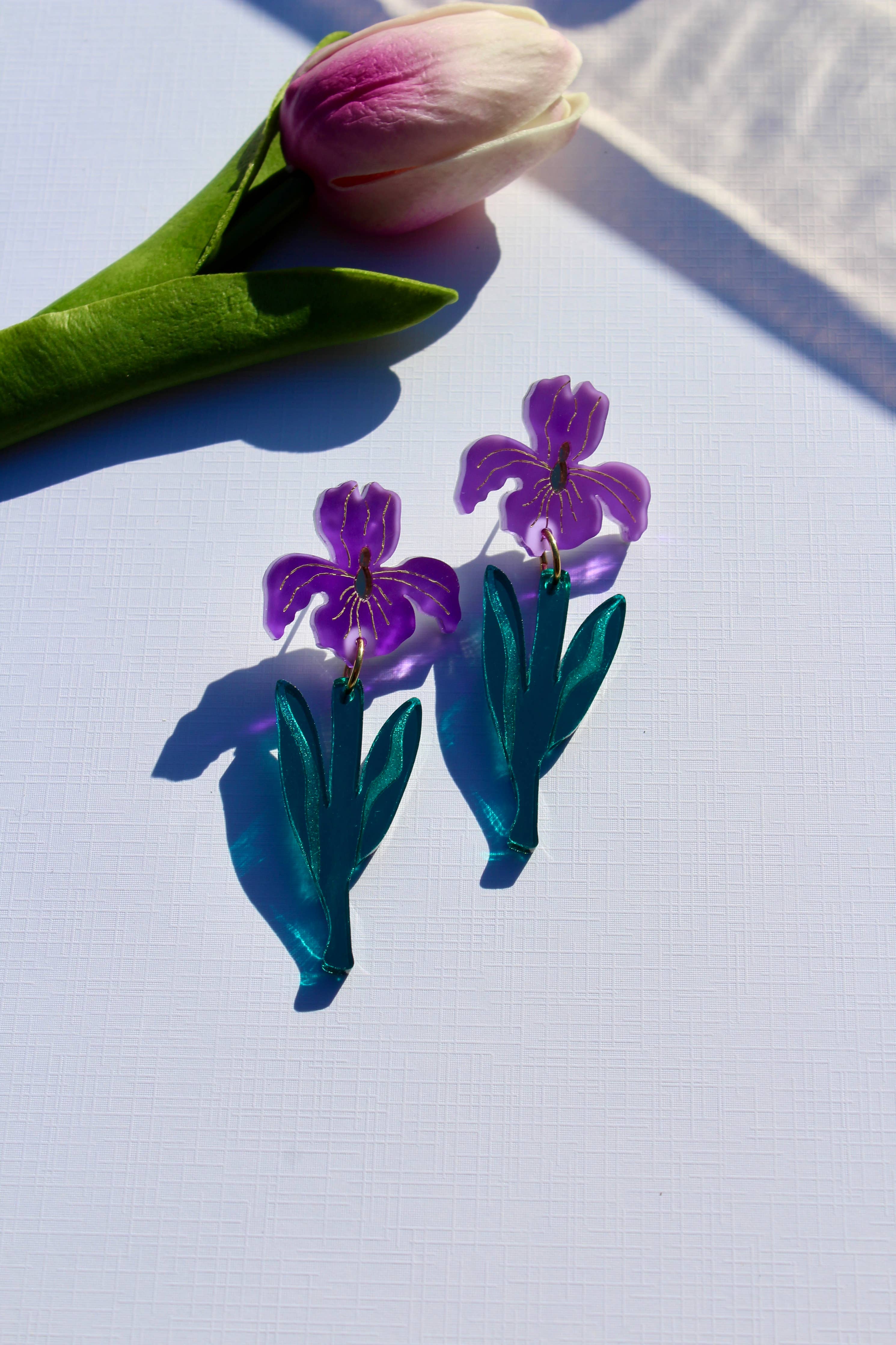Irises Earrings by Not Picasso