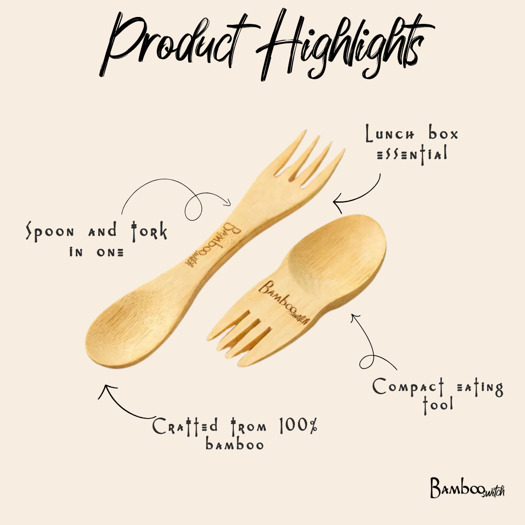 Bamboo Spork Utensil by Bamboo Switch