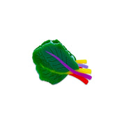 Mini Rainbow Chard Hair Claw Clip by Jenny Lemons
