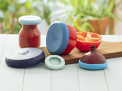 Ice Blue Reusable Silicone Food Savers (Set of 5) by Food Huggers