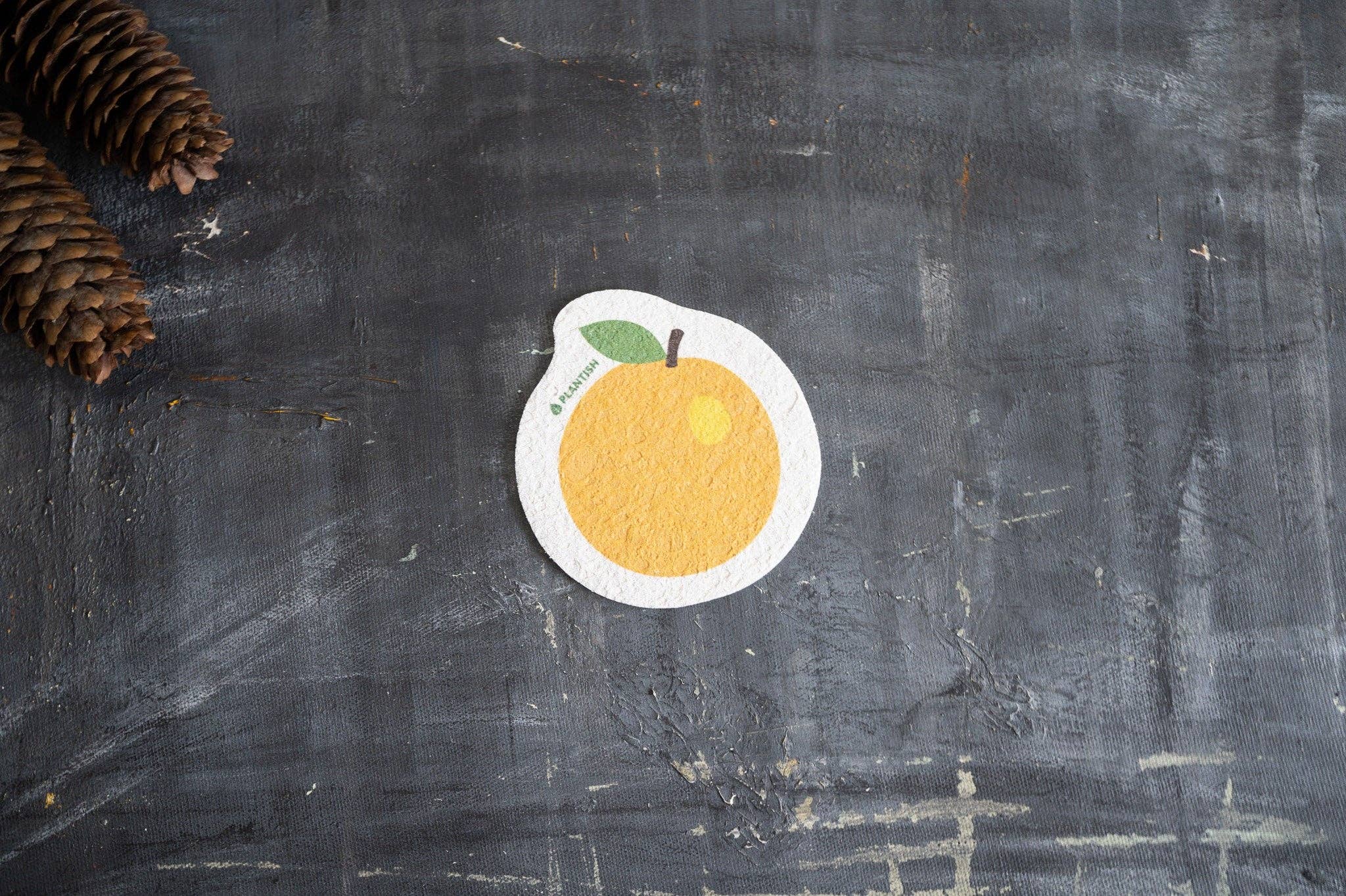 Orange Pop-up Sponge - 100% Cellulose, Plastic-Free by Plantish
