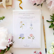 Garden Flowers Paintable Watercolor Notecard Set by emily lex studio