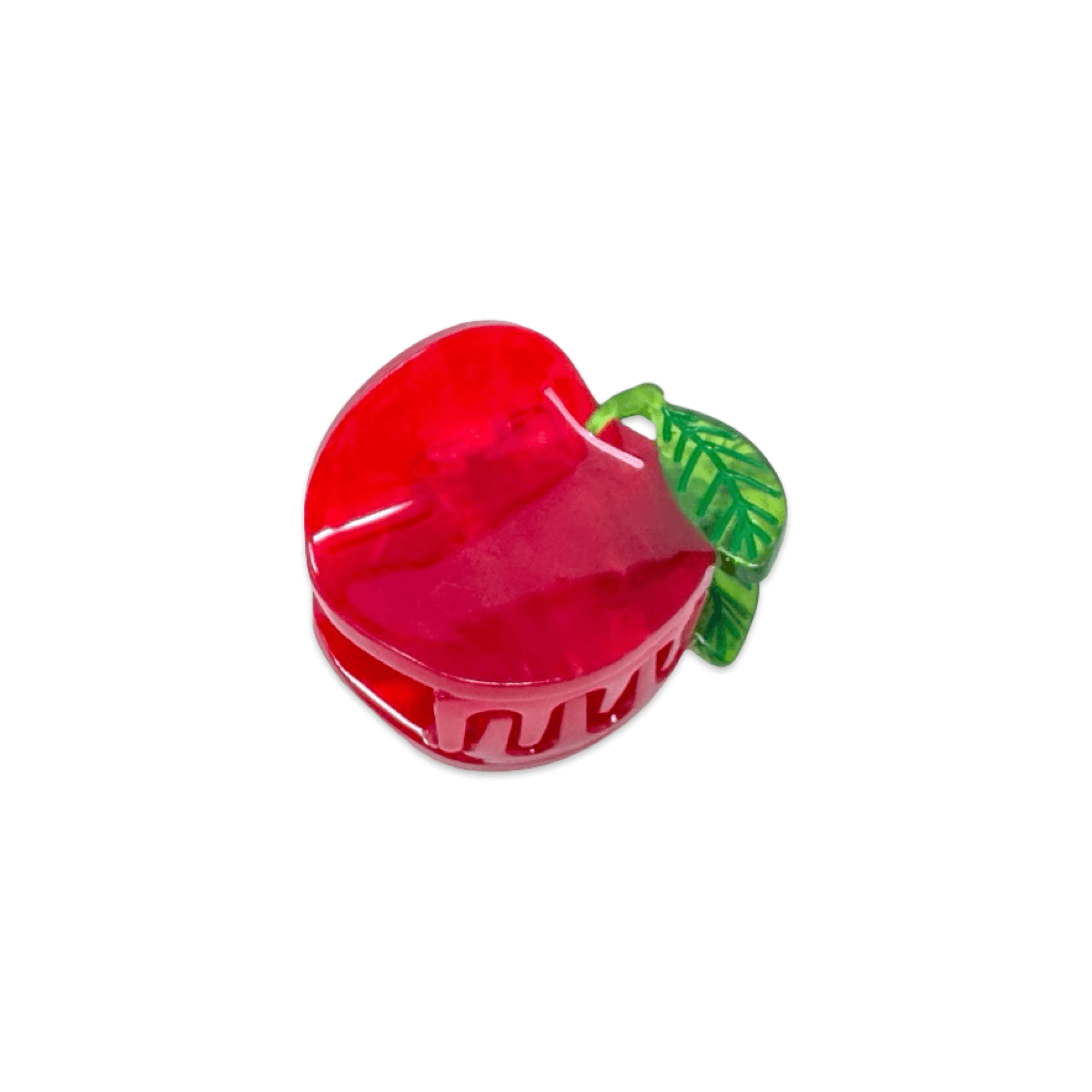 Mini Red Apple Hair Claw Clip by Jenny Lemons